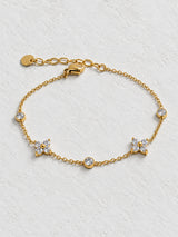 Elara Flower Bracelet — cool neutral editorial flat lay