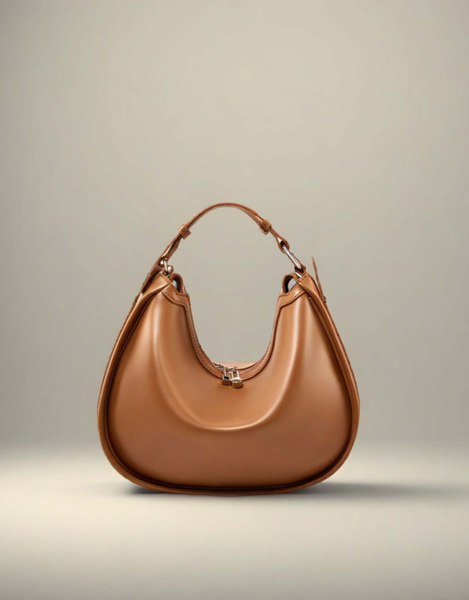 Sac à main croissant en cuir