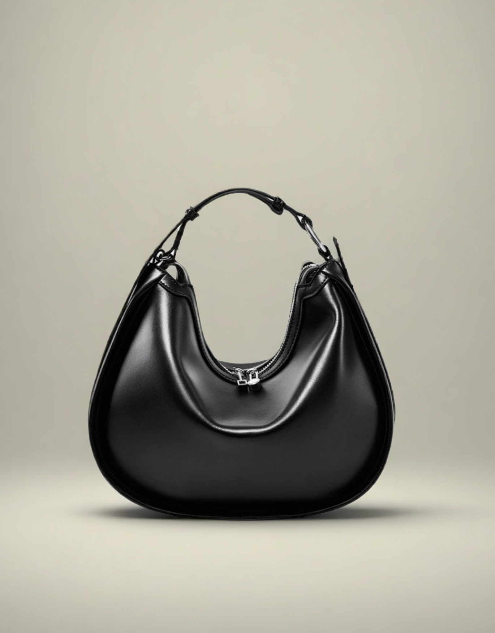 Sac à main croissant en cuir
