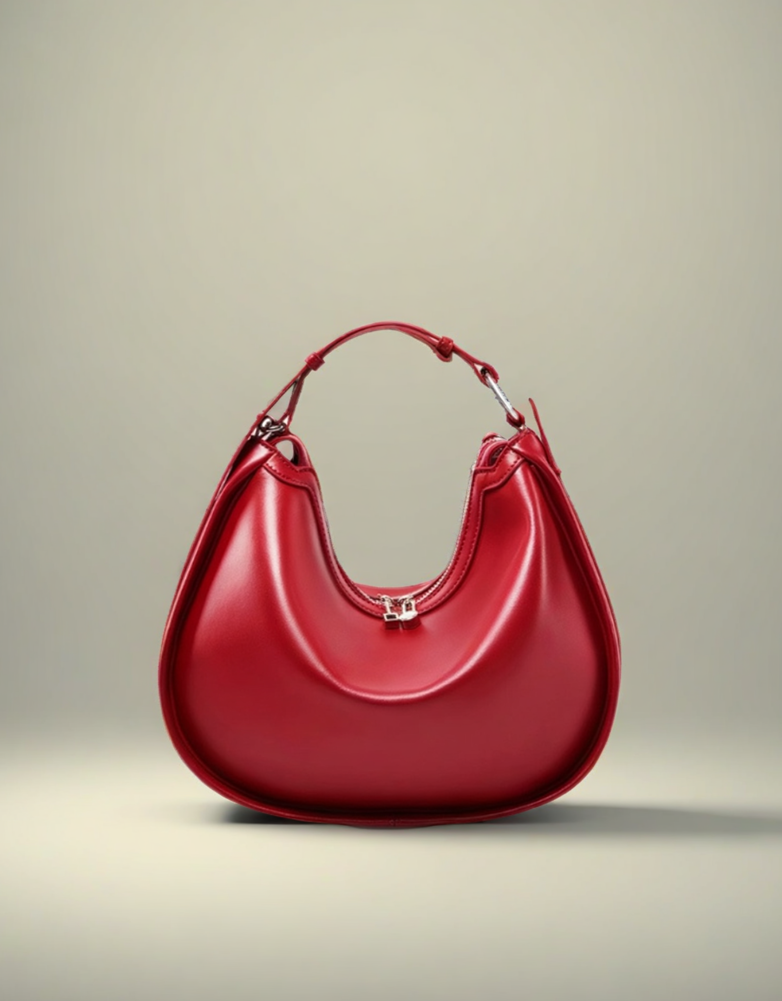 Sac à main croissant en cuir