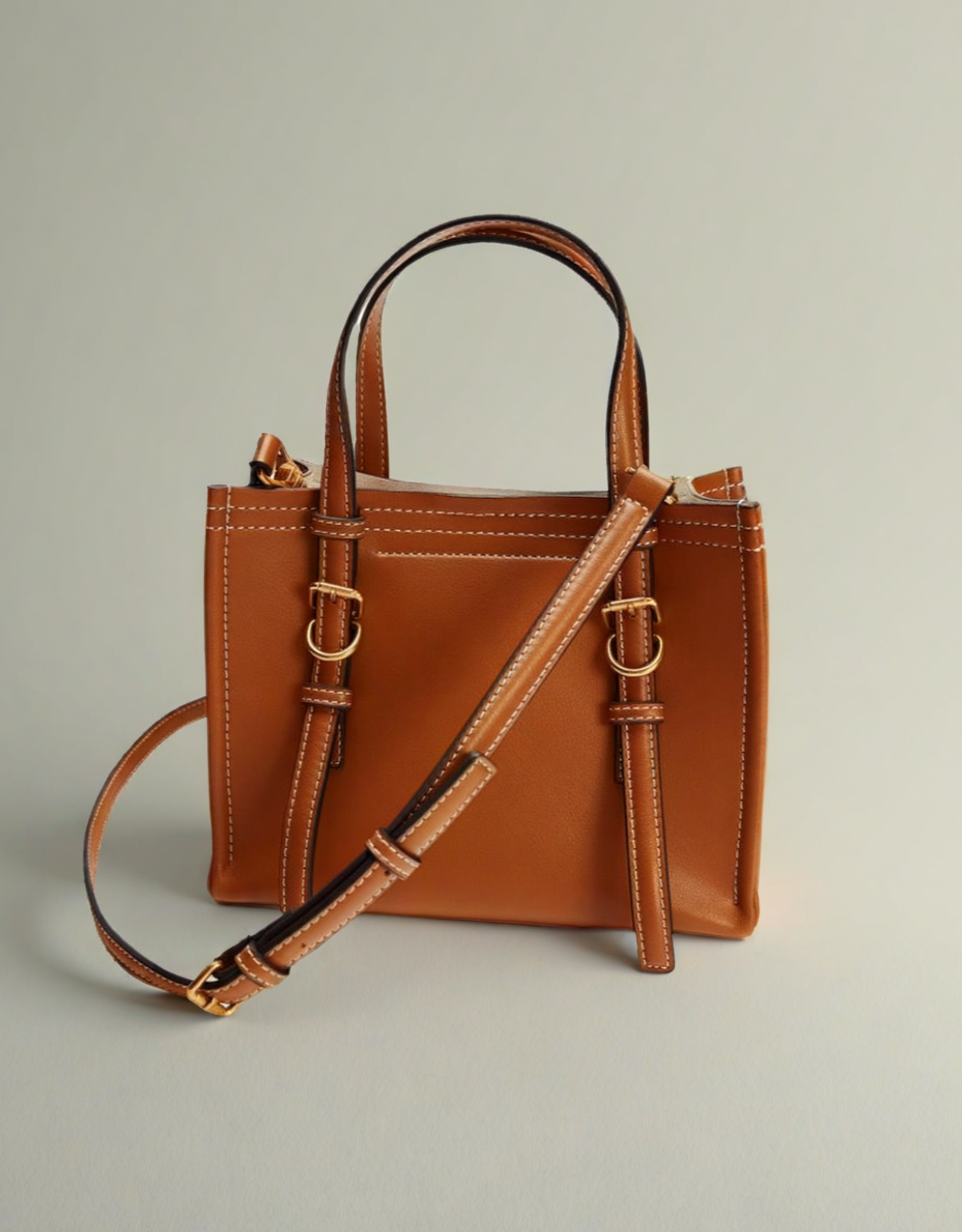 Sac Tote Élégant en Cuir Marron