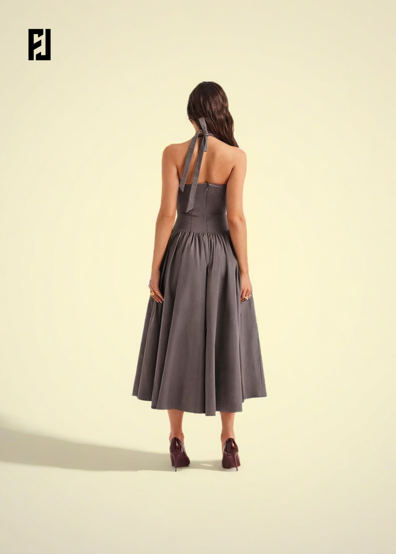 Robe – Moulante Rouge, Col Halter, Élégante pour Soirée | Casual & Événements