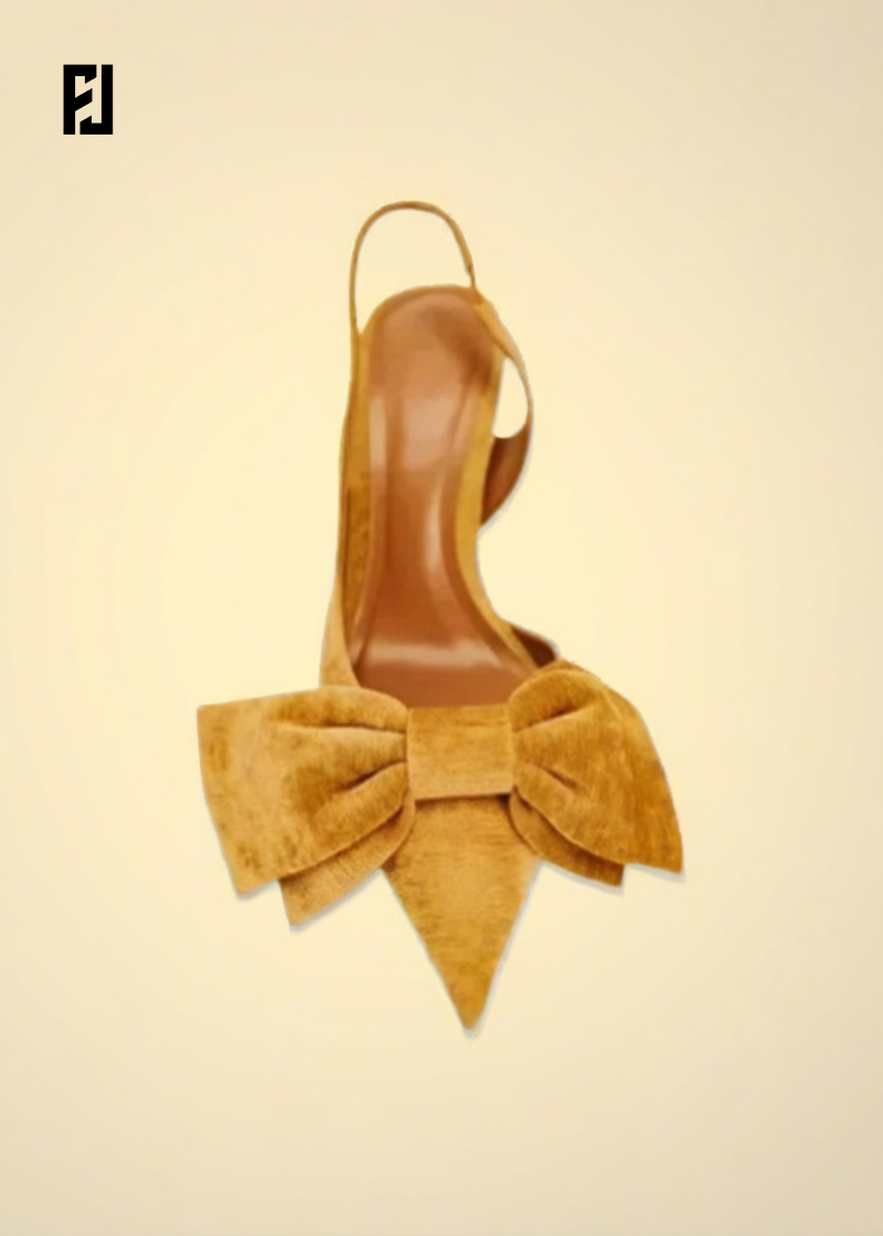 Escarpins Élégants Femme – Nœud Décoratif, Bout Pointu & Talons Fins