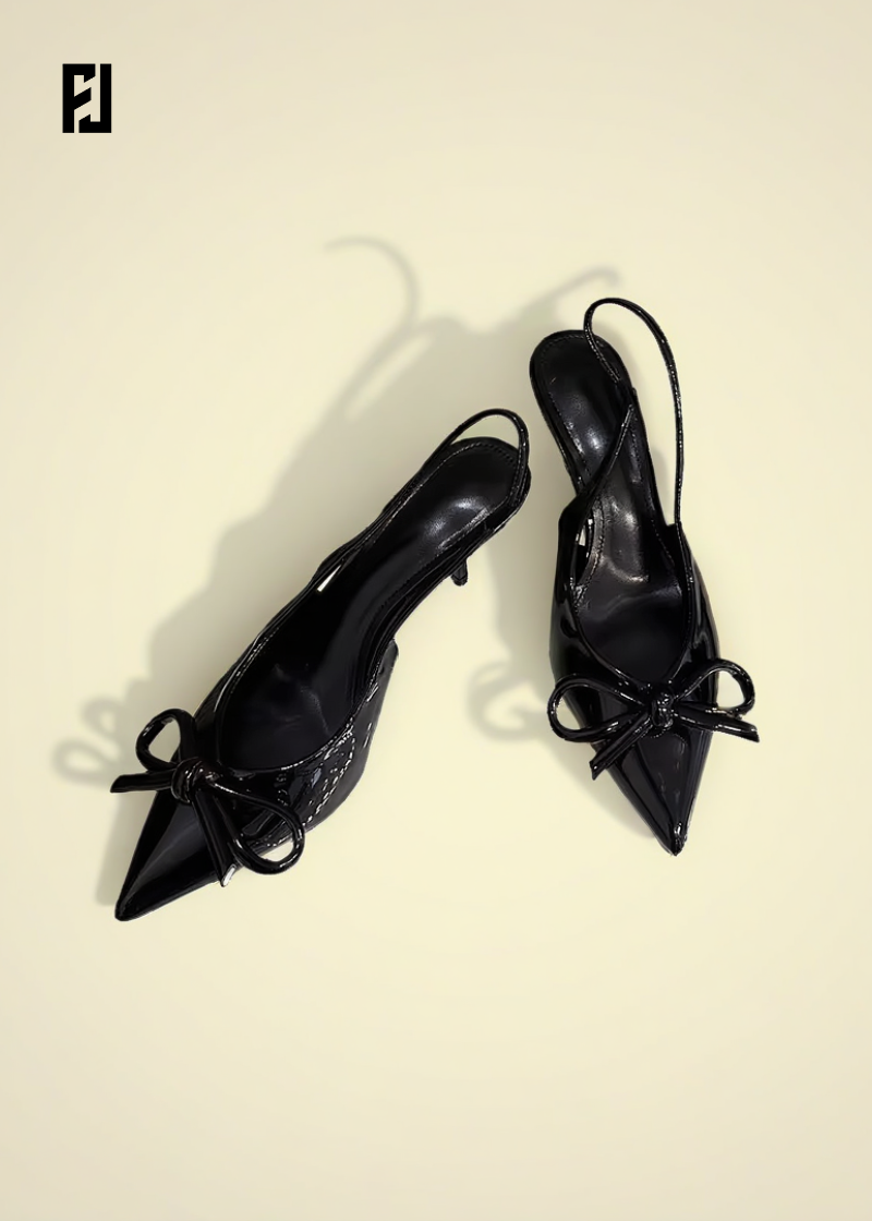 Sandales à Talons Hauts – Chaussures de Soirée Élégantes avec Noeud Papillon