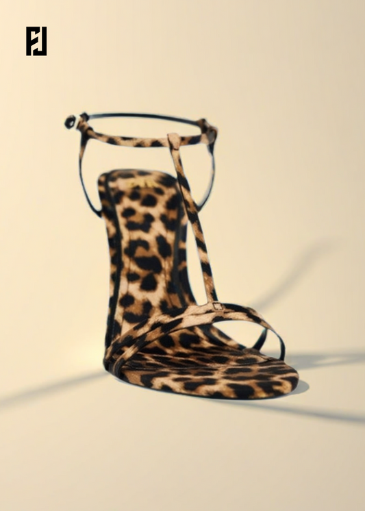 Sandales à Talons Hauts Léopard Femme – Élégance et Confort