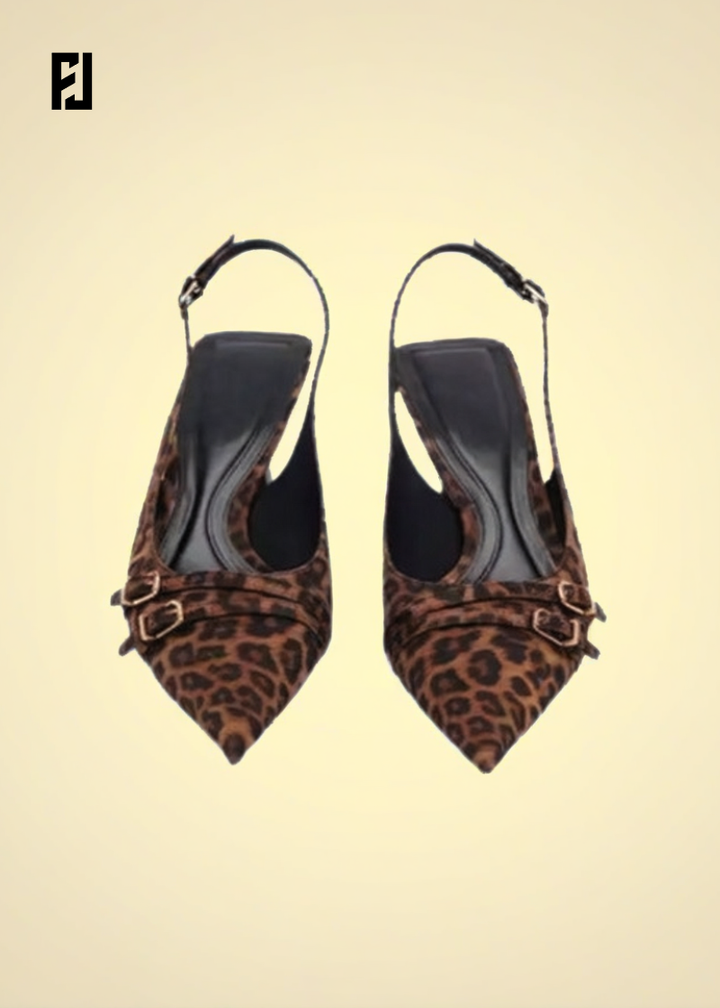 Sandales à Talons Hauts Léopard – Élégance Audacieuse pour Soirée