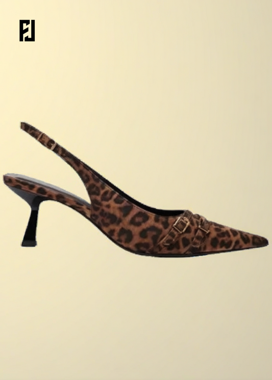 Sandales à Talons Hauts Léopard – Élégance Audacieuse pour Soirée