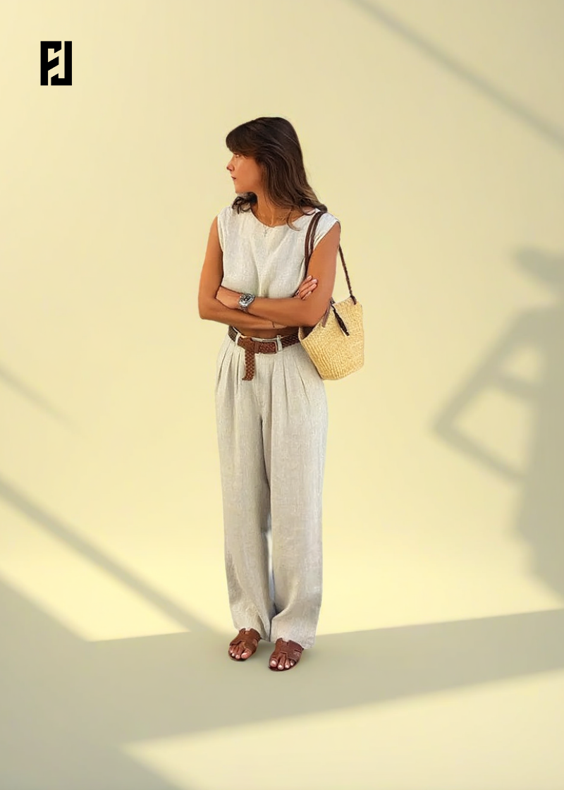 Fondelier ensemble femme lin coton chic élégant et confortable