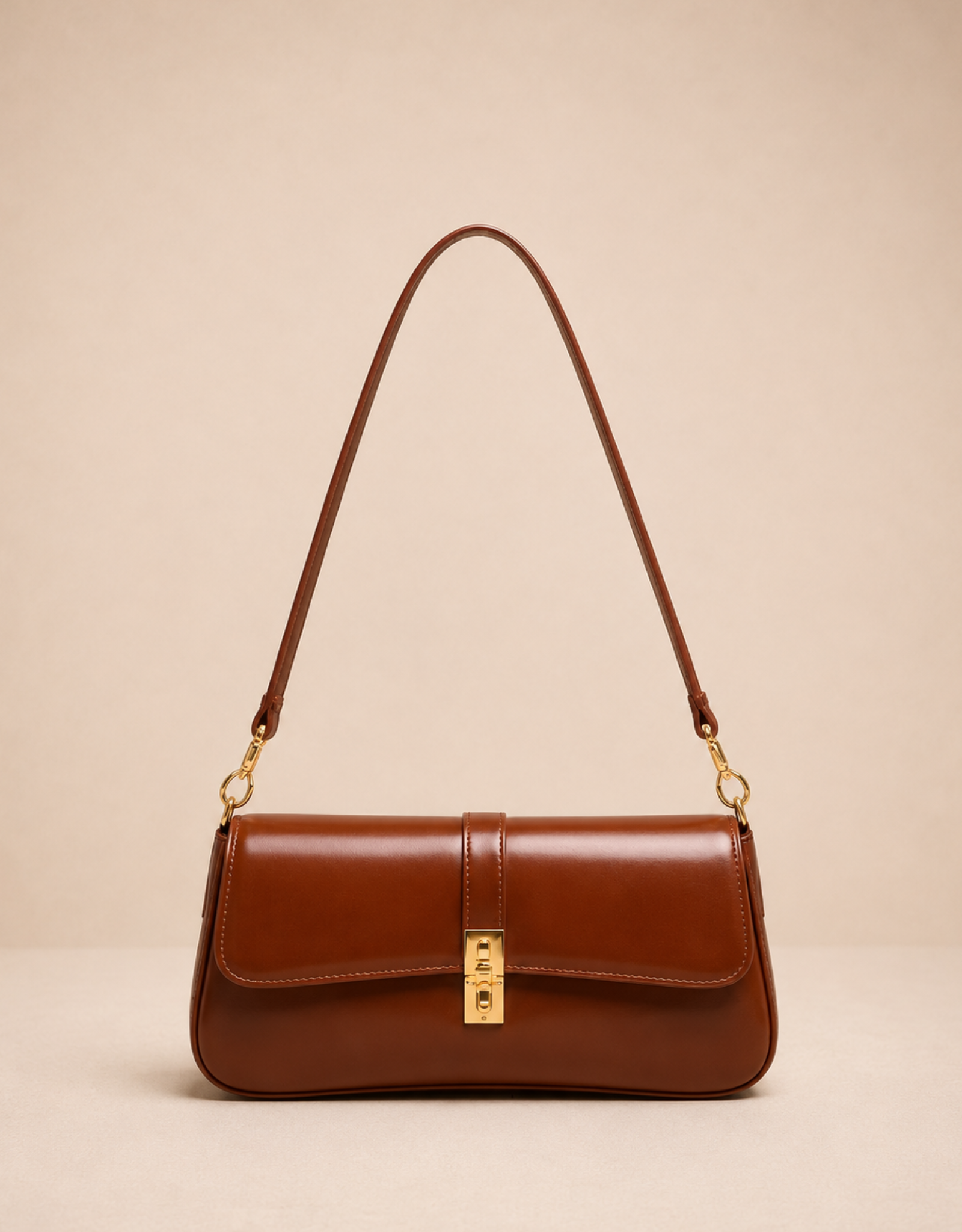 Sac baguette en cuir élégant