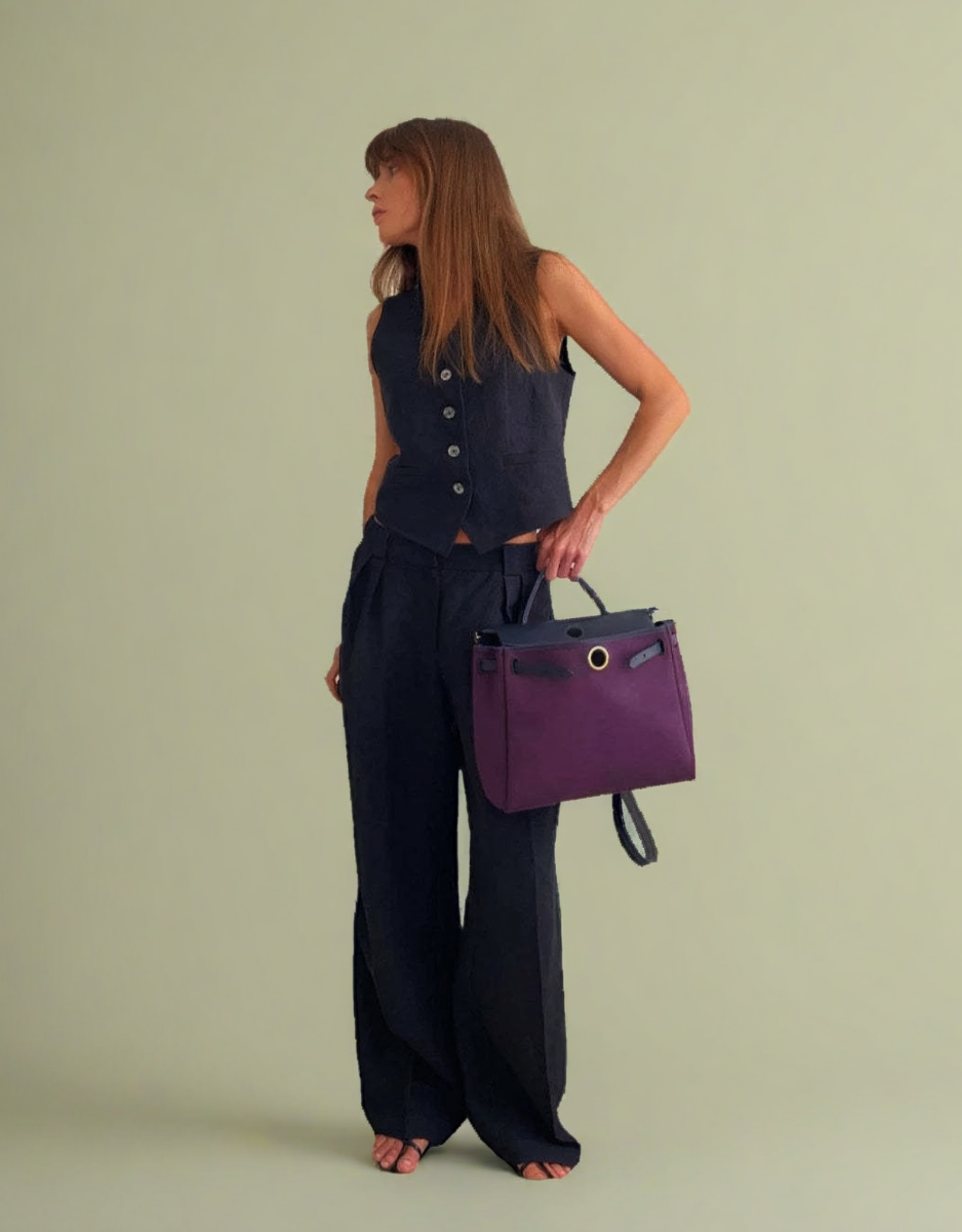 SOLERSUN Ensemble De Gilet Et Pantalon Pour Femmes Avec Col V Sans