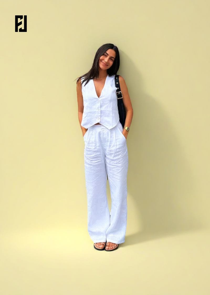 Ensemble Femme Chic Fondelier en Lin Élégant