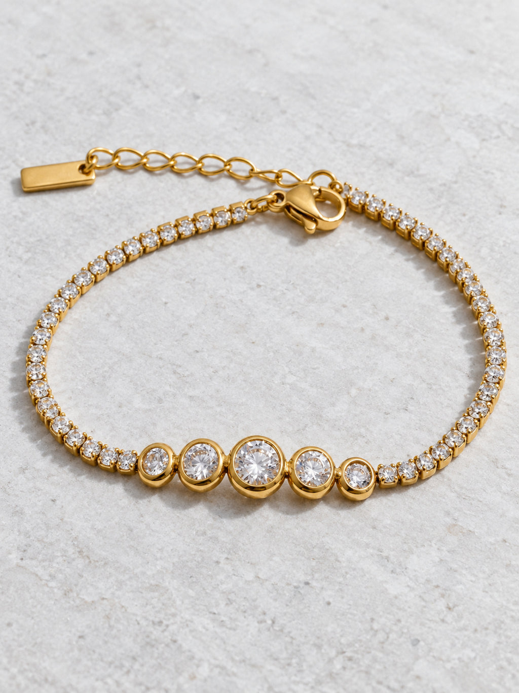 Radiance Zirconia Bracelet — detail view