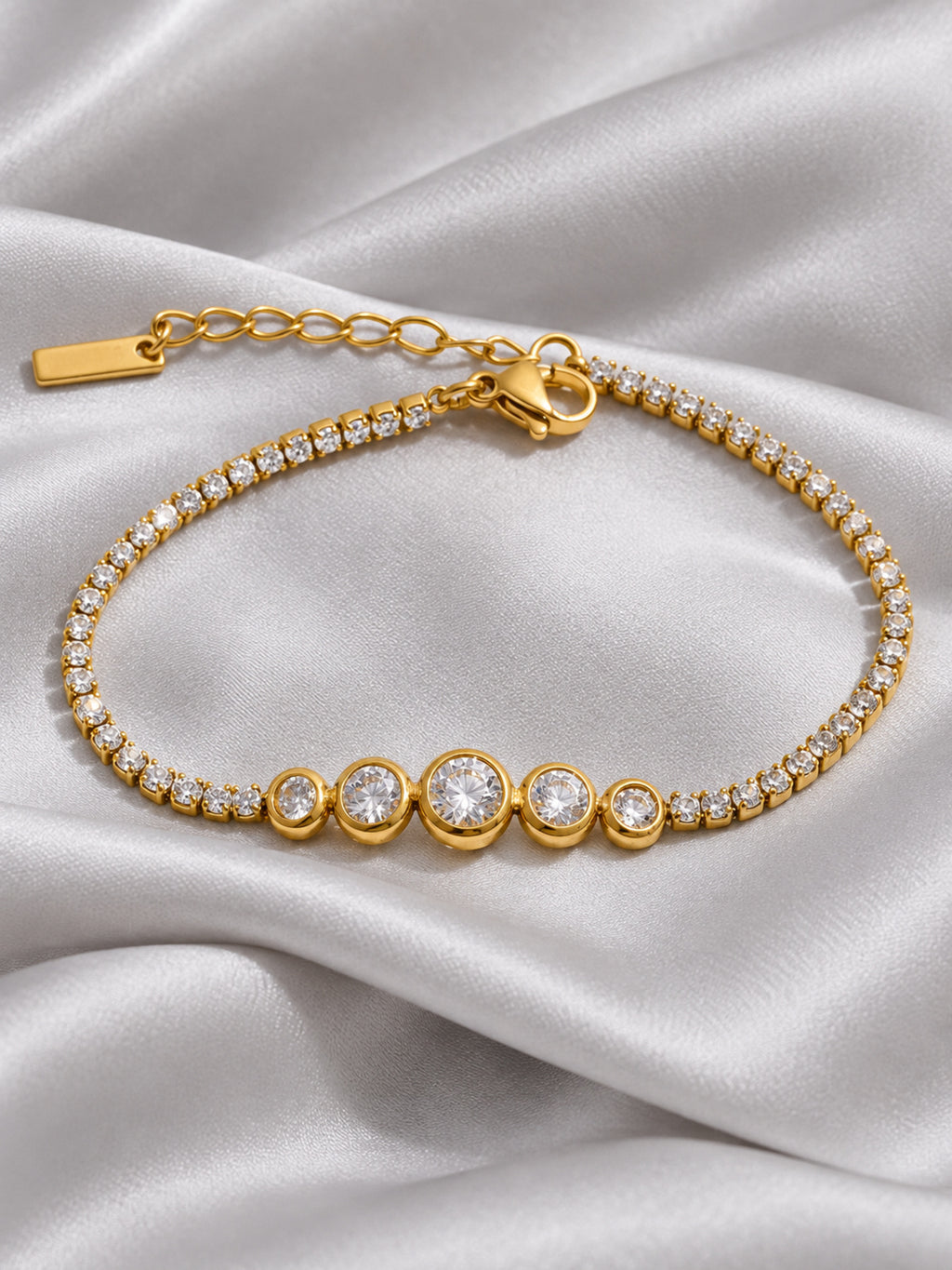 Radiance Zirconia Bracelet — editorial still life
