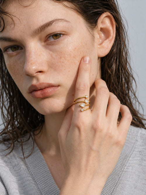 Constellation Zirconia Ring — worn view