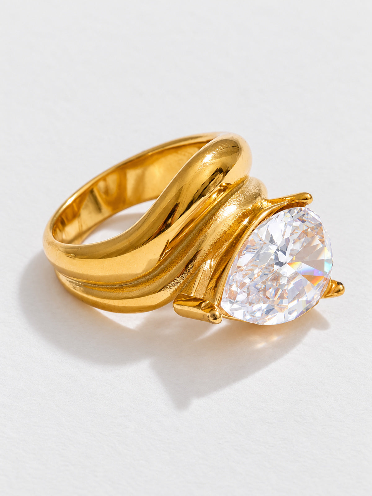 Dewdrop Zirconia Ring — product view
