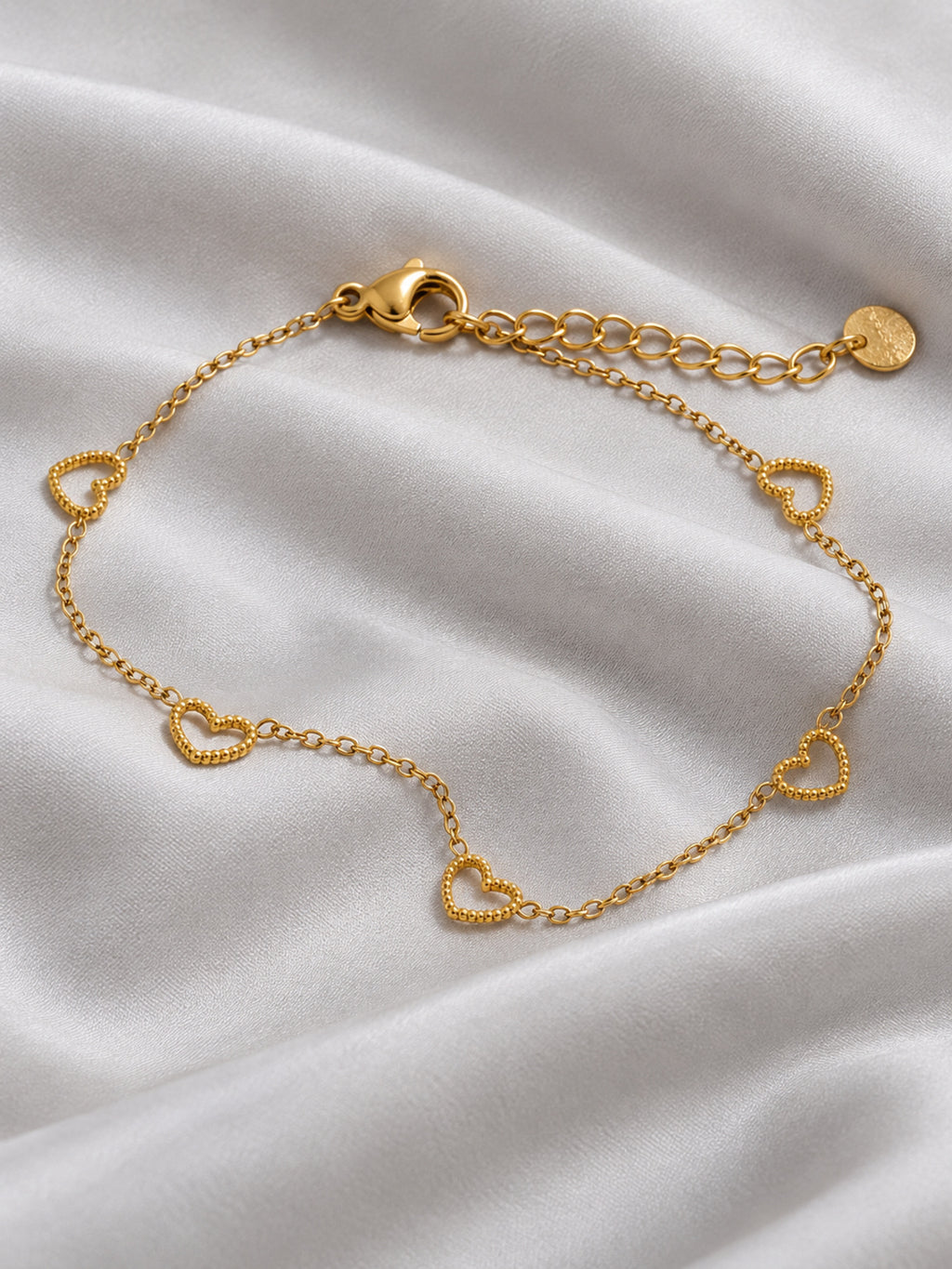 Outline Heart Bracelet — editorial still life