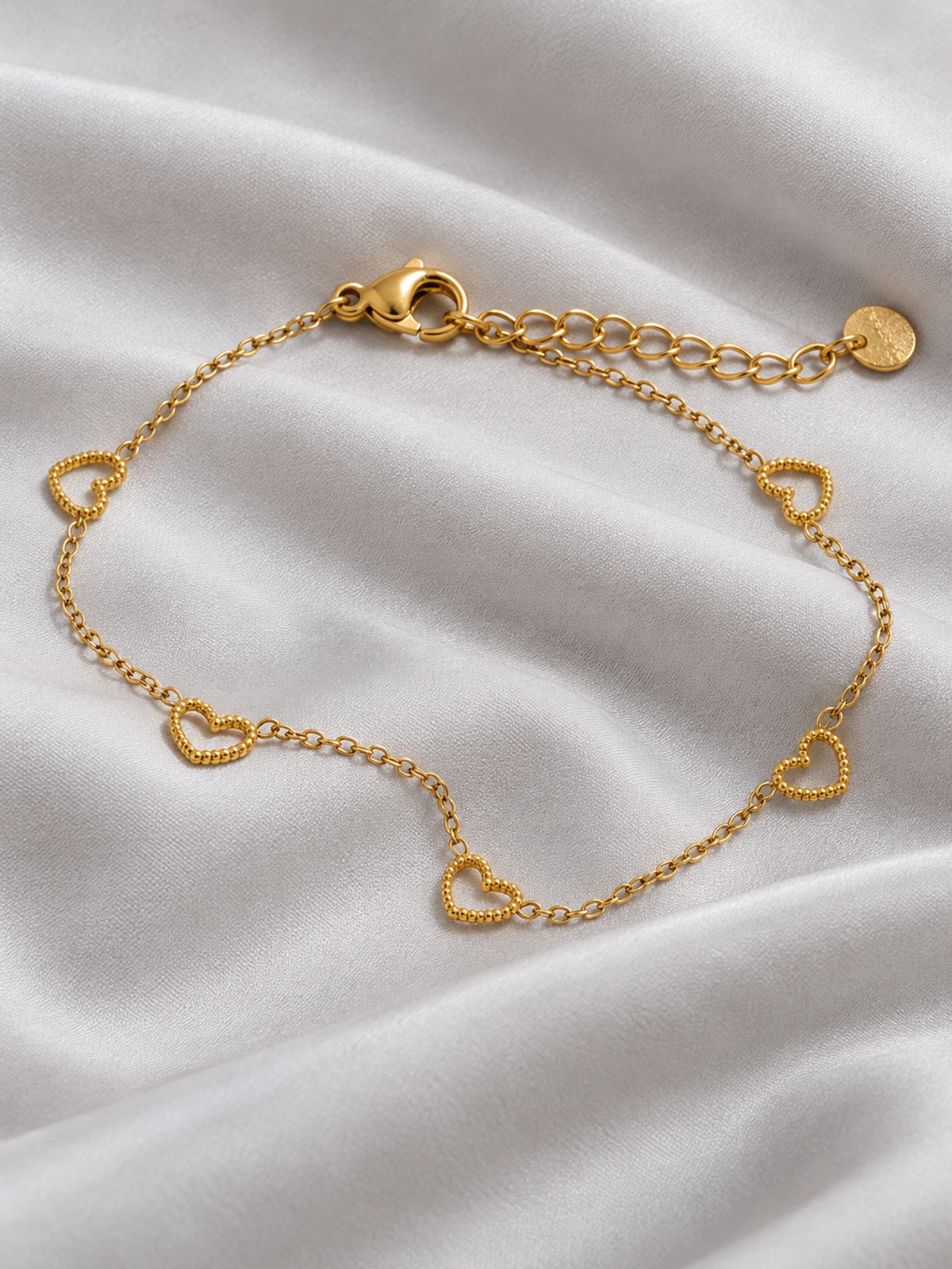 Outline Heart Bracelet — editorial still life