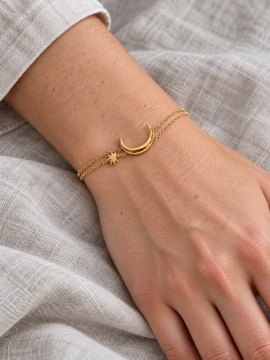 Daylight Sun & Moon Bracelet — worn view