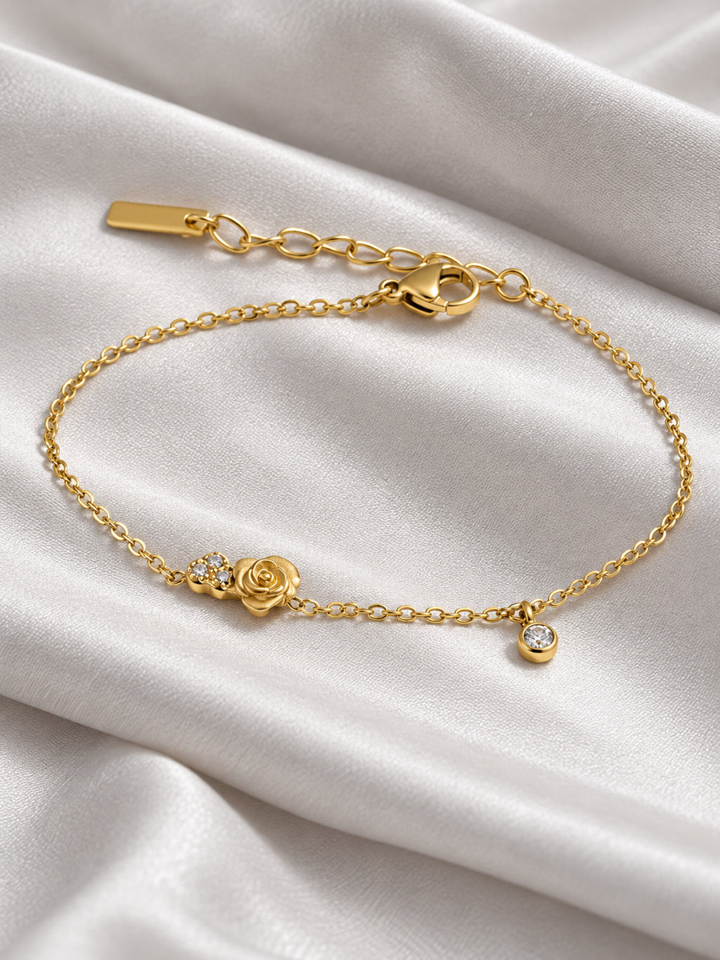 Fleur Zirconia Bracelet — editorial still life