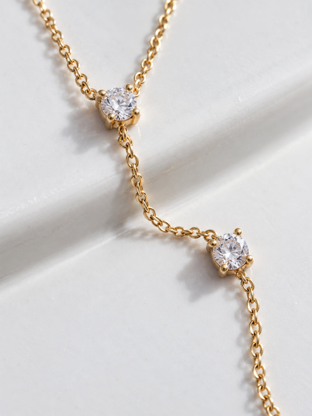 Celeste Drop Necklace — detail view