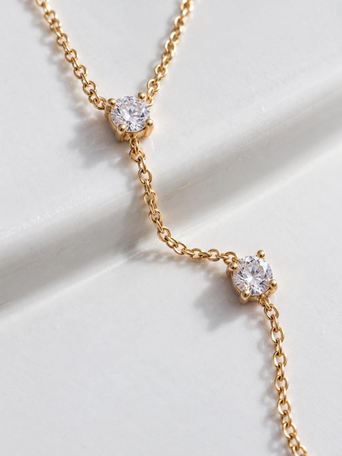 Celeste Drop Necklace — detail view