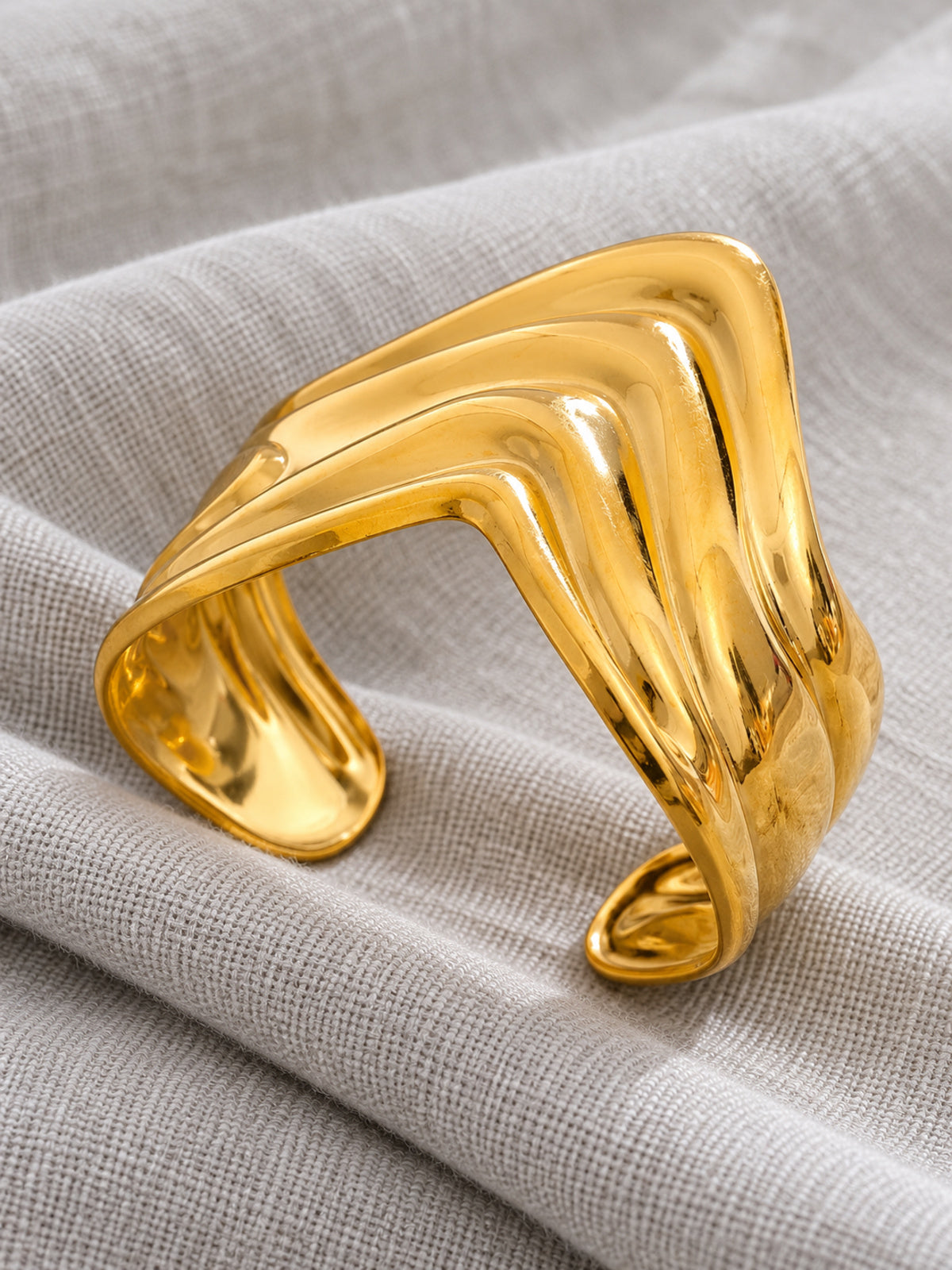 Crest Wave Cuff — editorial still life