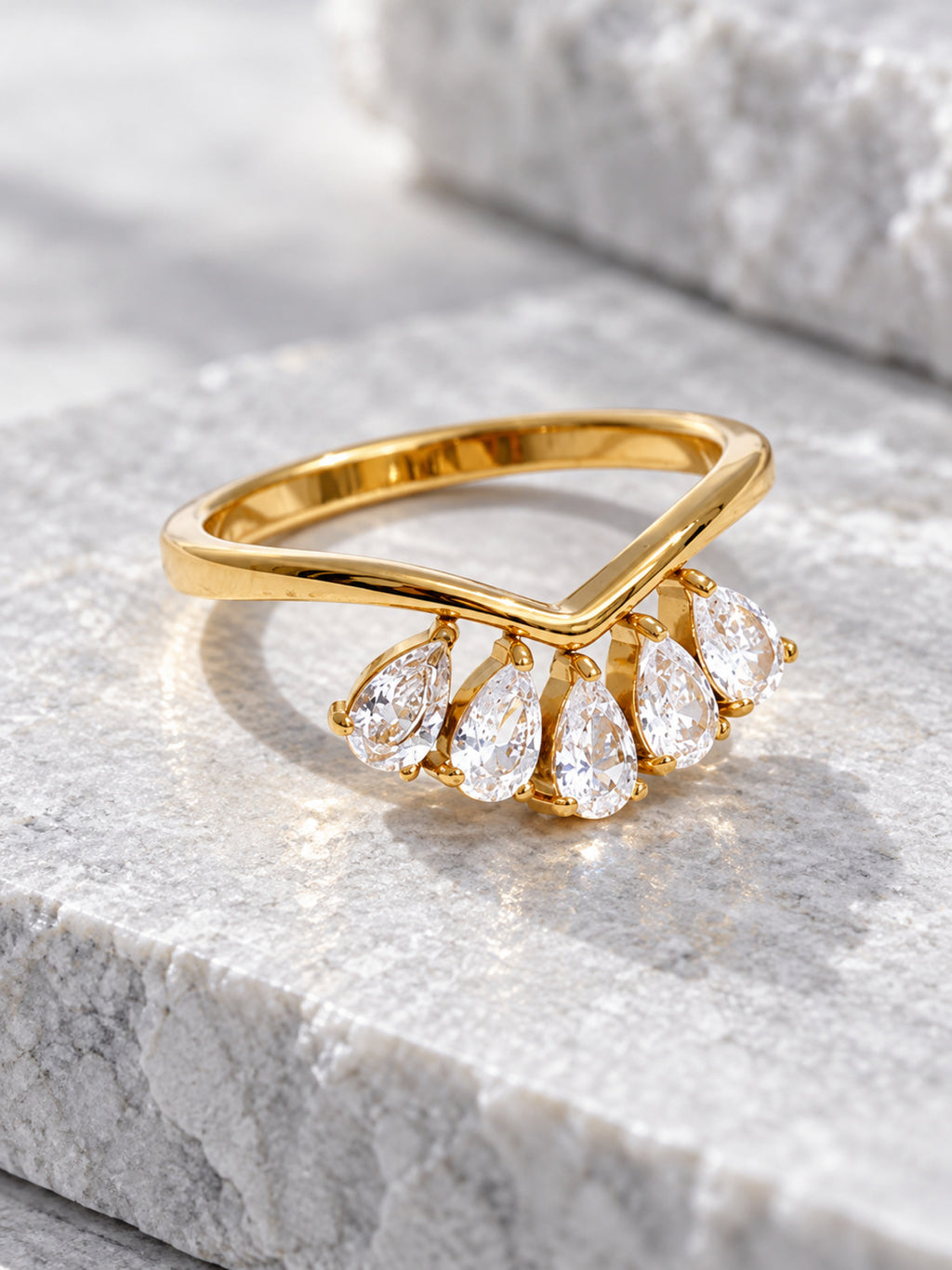 Dahlia Flower Ring — detail view