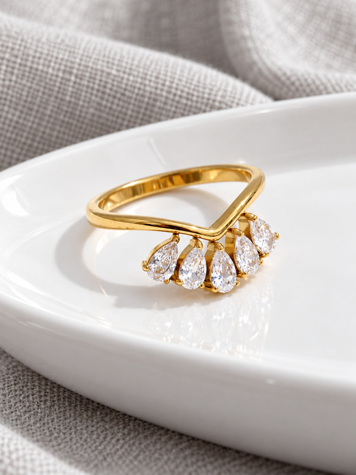 Dahlia Flower Ring — editorial still life