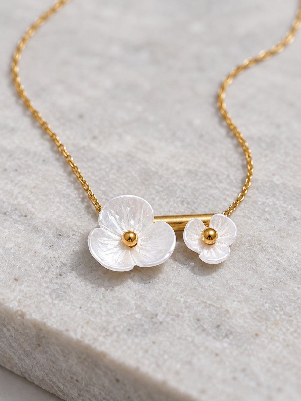 Flora Flower Necklace — detail view