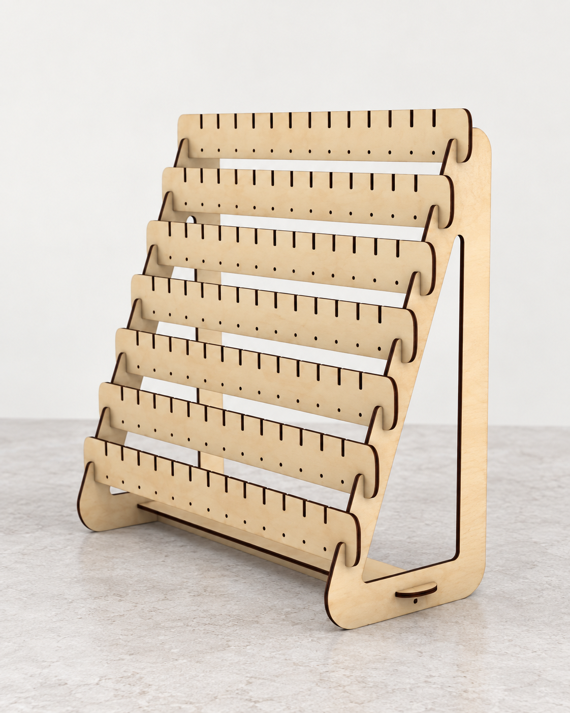 Forma Earring Stand — Champagne Wood