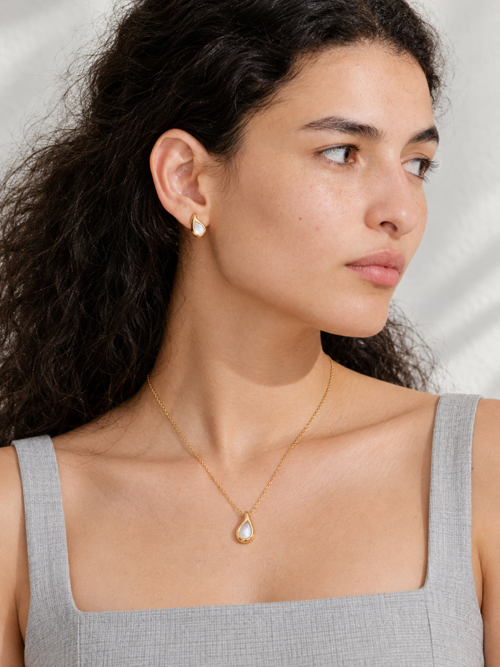 Lagoon Shell Set — worn view