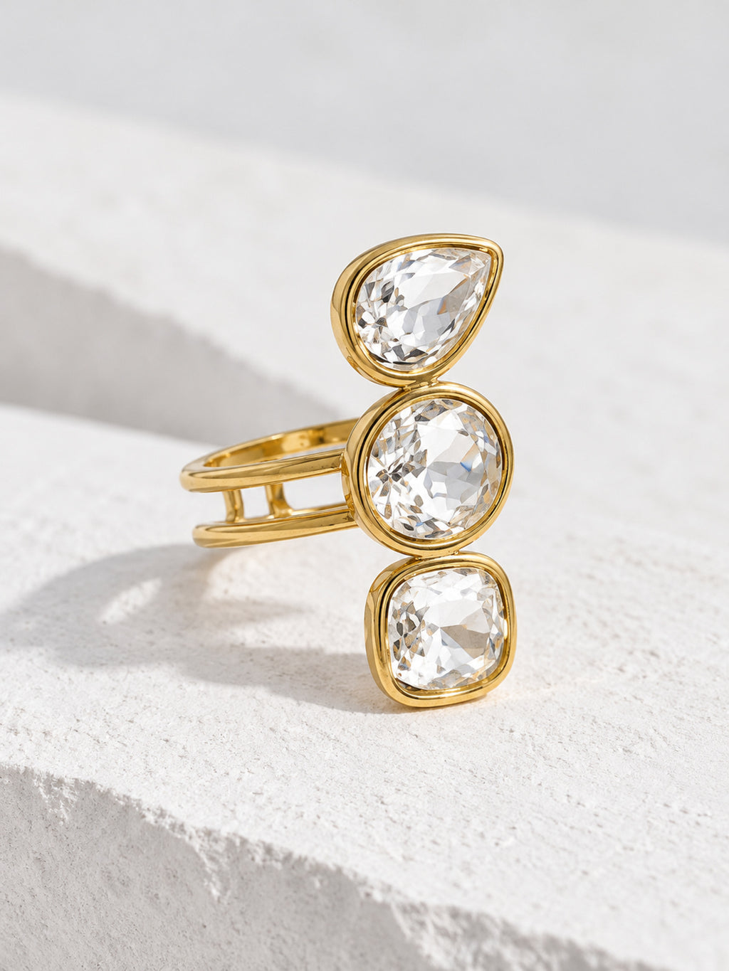 Mira Crystal Ring — neutral editorial product view