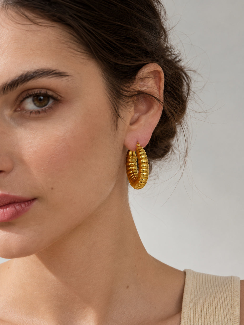 Nova Chunky Hoops — worn view