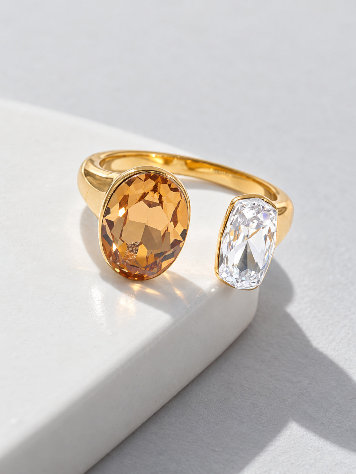 Oriel Crystal Ring — editorial still life