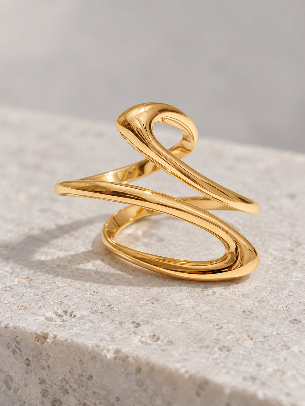 Ribbon Sculptural Ring — detail view