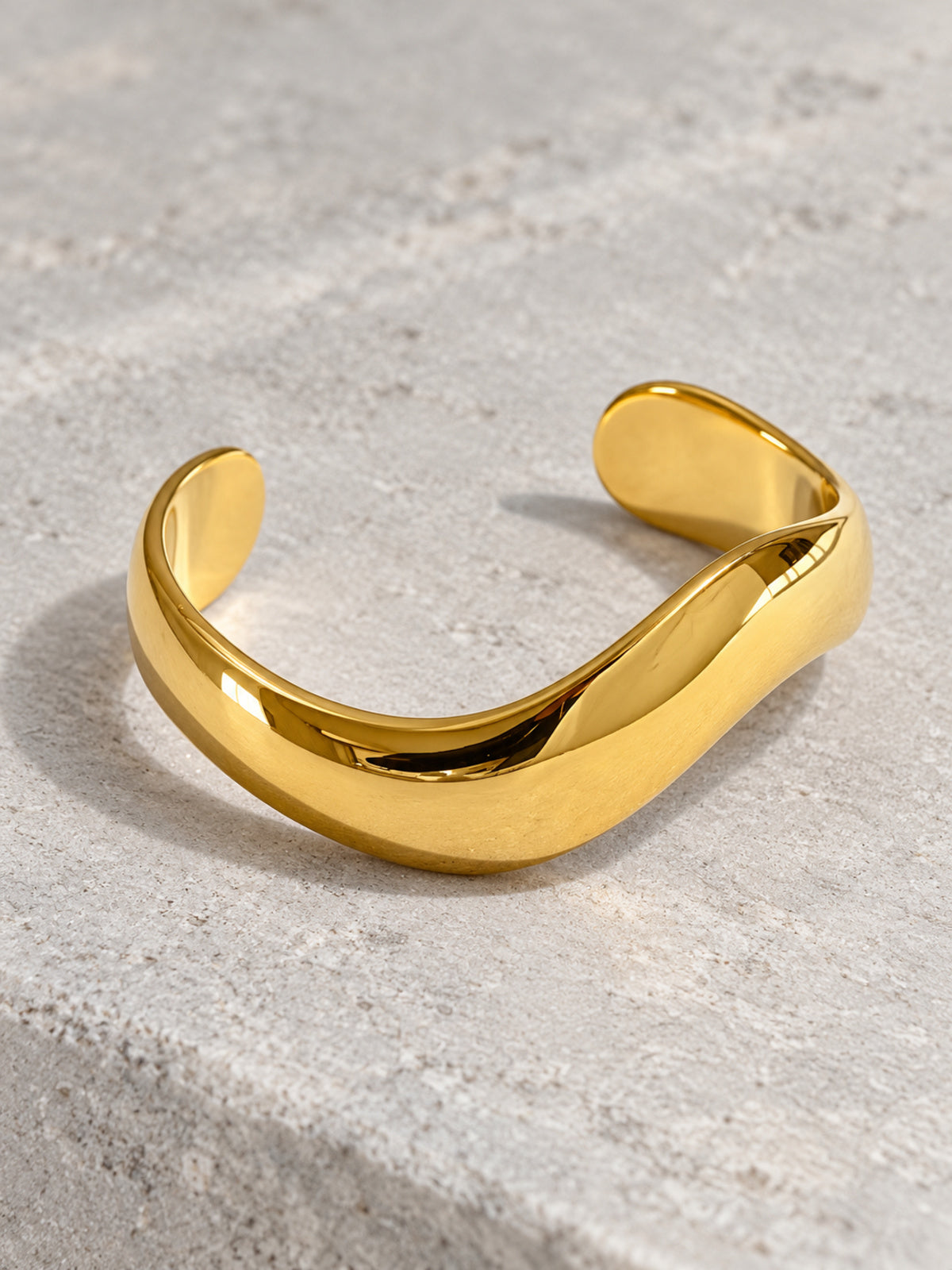 Sweep Sculptural Cuff — detail view