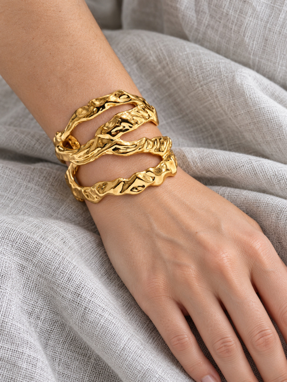 Terrain Textured Cuff — worn view