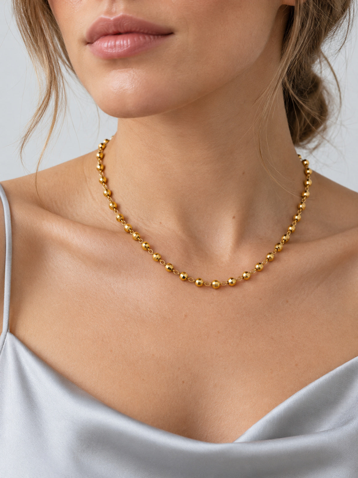 Tilly Beaded Necklace — worn view