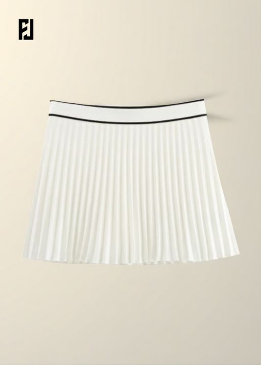 Jupe Blanche Femme | A-line, Taille Naturelle avec Fermeture Éclair