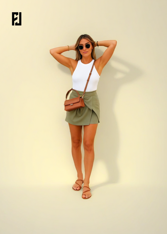 Short Femme Skinny à Nœud - Confort et Style pour l'Été